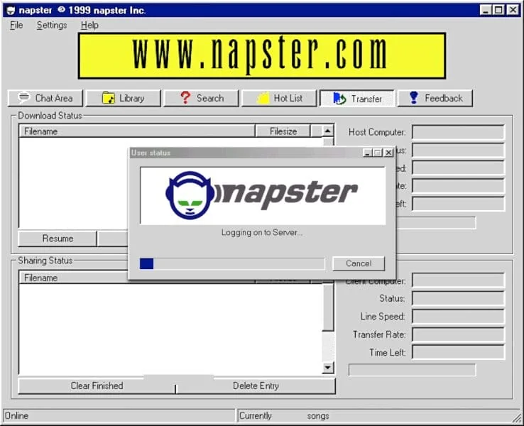 Napster interface
